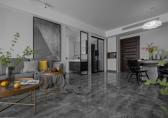 绍兴装修鉴湖南院—110m²黑白灰简洁又高级，这个家装完敞亮无比！